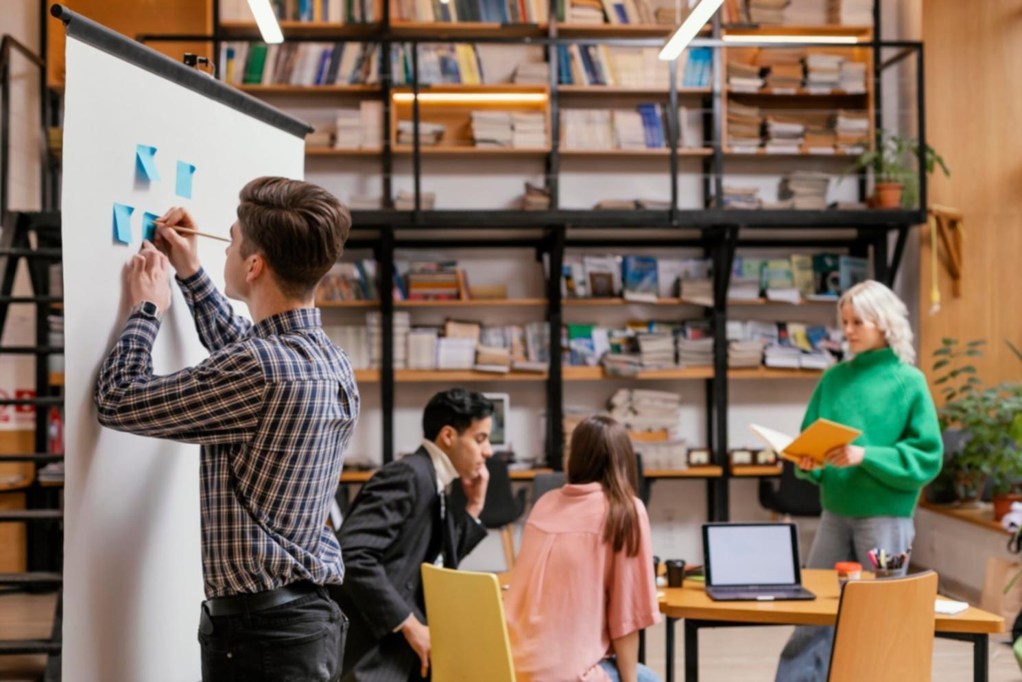 Environnement professionnel moderne dédié à la formation financière